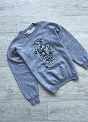 Вінтажний світшот walt disney world tigger vintage 3d logo 90’s sweatshirt made in usa