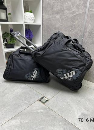 Дорожный сумка чемодан на колесах🖤8 фото