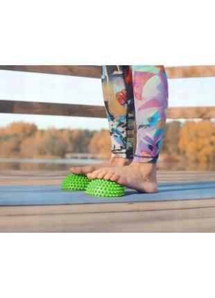 Півсфера масажна балансувальна (масажер для ніг, стоп) 4fizjo balance pad 16 см 4fj0059 green6 фото