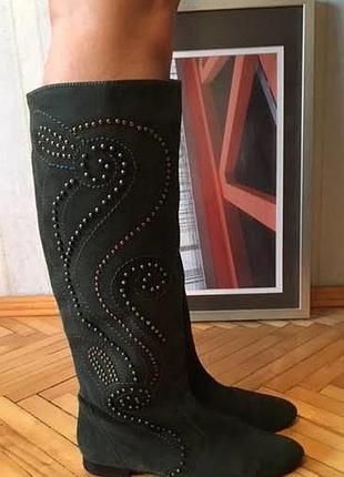 Брендовые замшевые сапоги office london. р-р 39. оригинал.