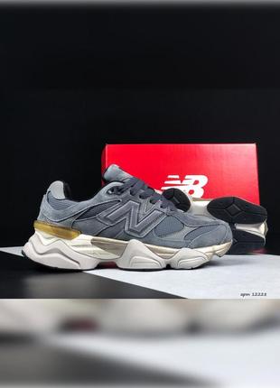 Женские демисезонные кроссовки new balance 9060 серые с бежевым