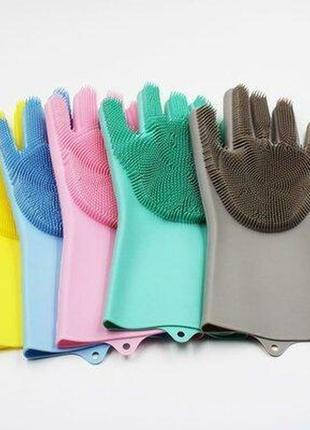 Рукавиці для миття посуду gloves for washing dishes (w-49) (100)1 фото