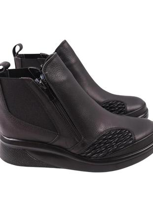 Ботинки женские kesim черные натуральная кожа, 39