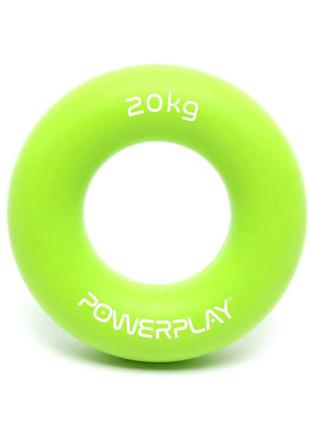 Еспандер кистьовий силіконовий powerplay pp-4324 hand grip ring medium 20 кг. зелений