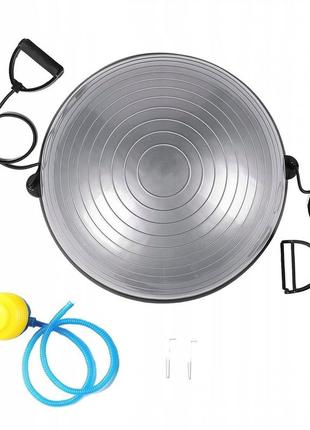 Балансувальна платформа springos bosu ball 57 см bt0002 silver2 фото