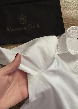 Белая рубашка massimo dutti, базовая рубашка брендовая, блуза рубашка оригинал4 фото