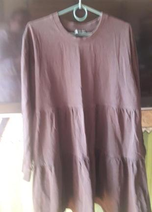 Zara. платье, туника женская фирменная 100%cotton