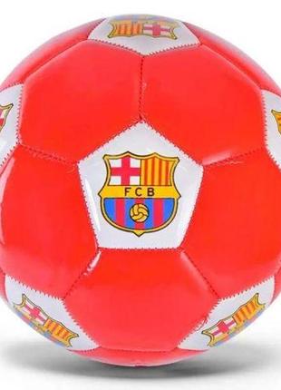 Мяч футбольный №3 "барселона", красный
