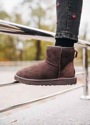 Коричневые замшевые уги