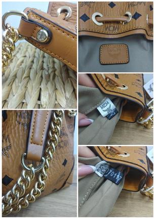 Коричневая монограммная каркасная сумка ведро кросс-боди мессенджер шоппер с цепочкой на плечо