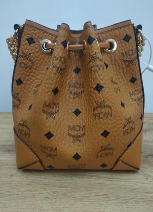 Коричневая монограммная каркасная сумка ведро кросс-боди мессенджер шоппер с цепочкой на плечо