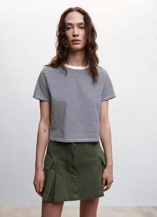 Футболка, футболка mango, фуг полоска смужка, футболка базова