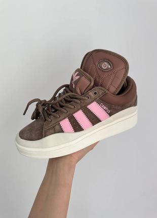 Кроссовки adidas campus x bad bunny brown/ pink