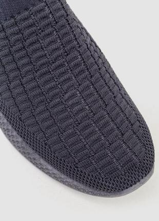 Слипоны мужские текстиль, цвет темно-серый, 243rh612 фото