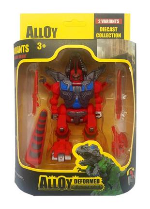 Детский трансформер bambi 3275 робот+динозавр красный