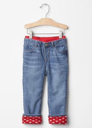 Теплые джинсы на флисе gap