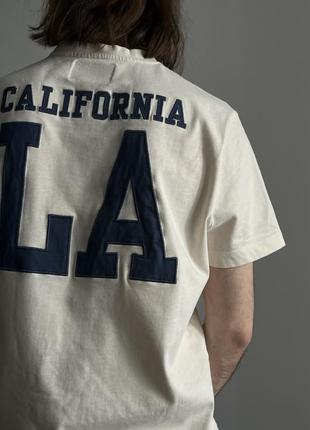 Stronghold california la beige tee футболка тішка бежева гарна вишивка стильна цікава унікальна світла workwear style