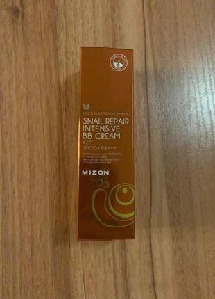 Bb-крем для обличчя mizon snail repair intensive bb cream spf50+ pa +++ з муцином равлика, тон 274 фото