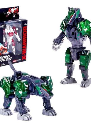 Детский трансформер junfa hf9989-3 робот+животное зеленый