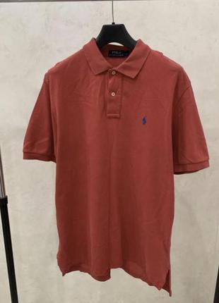 Поло футболка polo ralph lauren коралова