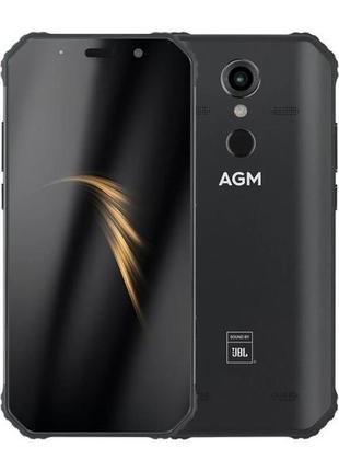 Мобільний телефон смартфон agm a9 4/64gb black ip68 екран 5,99'', 2 sim, 5400 маг, з гарантією