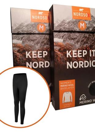 Термобілизна nordsox ladies underpants black 50% wool - 50% pes низ m