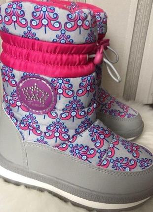 Зимние сапожки дутики для девочек том.м. 27