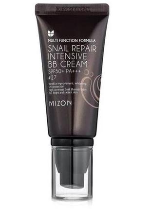 Bb-крем для обличчя mizon snail repair intensive bb cream spf50+ pa +++ з муцином равлика, тон 27