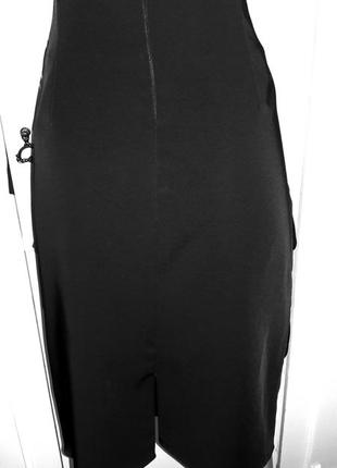 Дизайнерская юбка-карандаш черного цвета2 фото