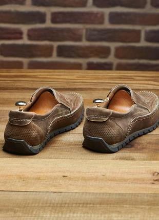 Летние мокасины туфли бежевые из натуральной перфорированной кожи, ежесно летнее мокасины туфлы levis10 фото
