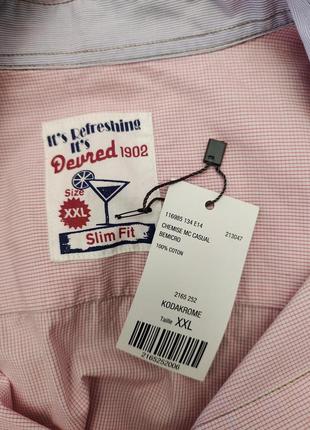 Стильная летняя мужская рубашка slim fit devred, франция, р.xl/2xl10 фото