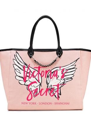 Большая дорожная, пляжная сумка шоппер victoria’s secret angel city