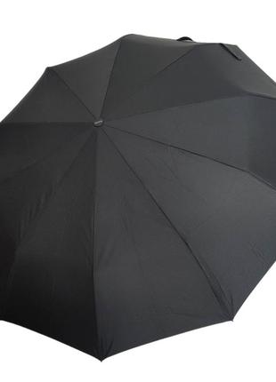 Черный прочный зонт на 12 двойных спиц три слона 75617 фото