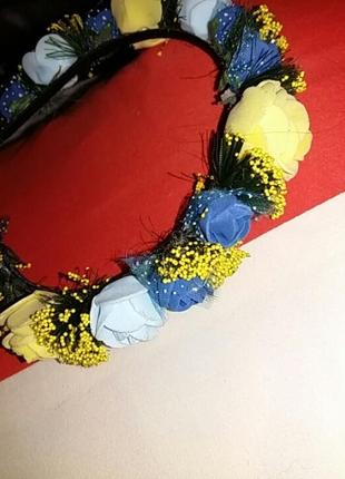 Восхитительный венчик обруч на голову ручная авторская работа.