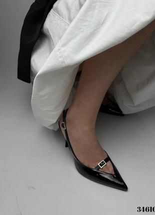 Туфли слингбеки с декоративным вырезом.3 фото