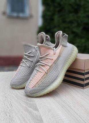 Женские текстильные кроссовки adidas yeezy 350 v2 адидас изи буст 3507 фото