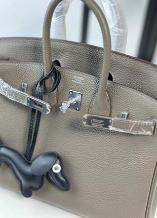 Сумка hermes birkin 25 сіра4 фото