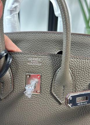 Сумка hermes birkin 25 серая6 фото