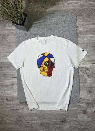 Оригінальна, білосніжна футболка від бренду “converse”1 фото