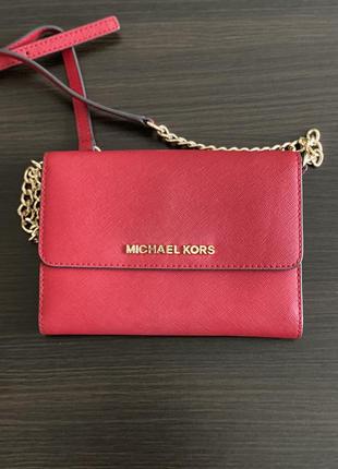 Червоний міні клатч michael kors