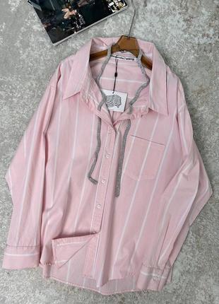Розовая рубашка ванг wang