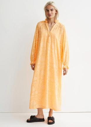 Новое платье макси h&m шифоновое платье длинное миди кафтан2 фото