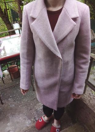 Рожеве пальто евр 36-383 фото