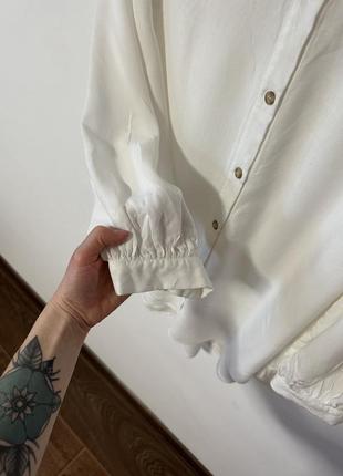 Белая рубашка из натуральной ткани от george🌿3 фото
