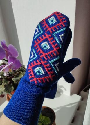 Рукавички рукавиці вовна подвійні дуже теплі. нові!3 фото