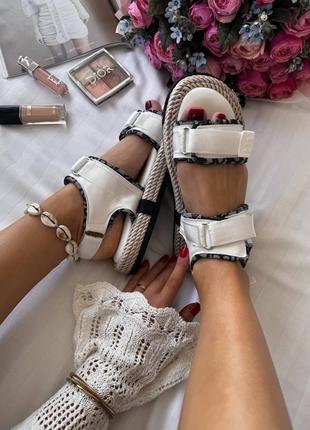 Жіночі сандалі dior sandals white3 фото