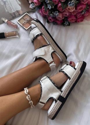 Жіночі сандалі dior sandals white4 фото
