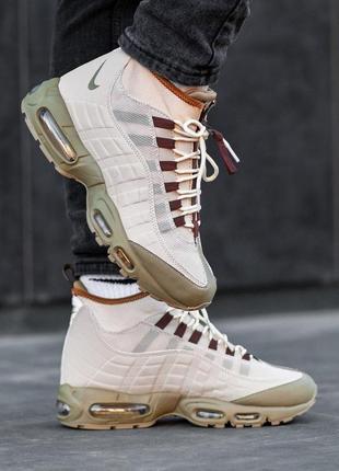 Мужские кроссовки nike sneakerboot 95 beige