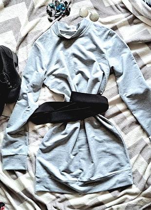 Платье прямой крой с поясом