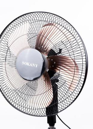 Вентилятор напольный sokany sk-19012 3 скорости 5 лопастей3 фото